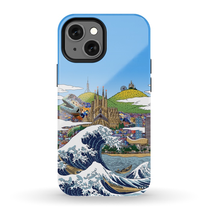 iPhone 13 mini StrongFit The great wave in Barcelona by Alberto