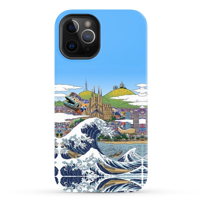 iPhone 12 Pro Max StrongFit The great wave in Barcelona by Alberto