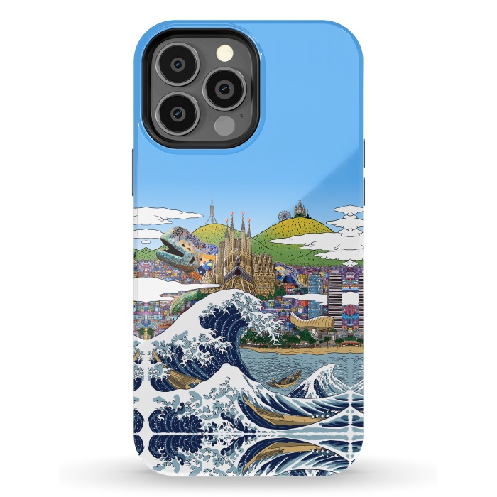 iPhone 13 Pro Max StrongFit The great wave in Barcelona by Alberto