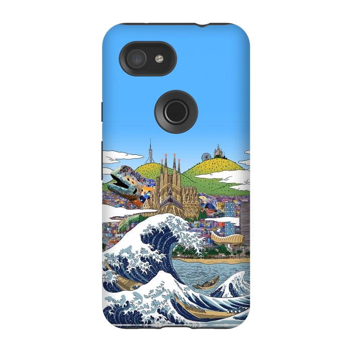 Pixel 3A StrongFit The great wave in Barcelona by Alberto