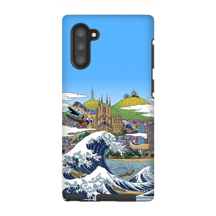 Galaxy Note 10 StrongFit The great wave in Barcelona by Alberto