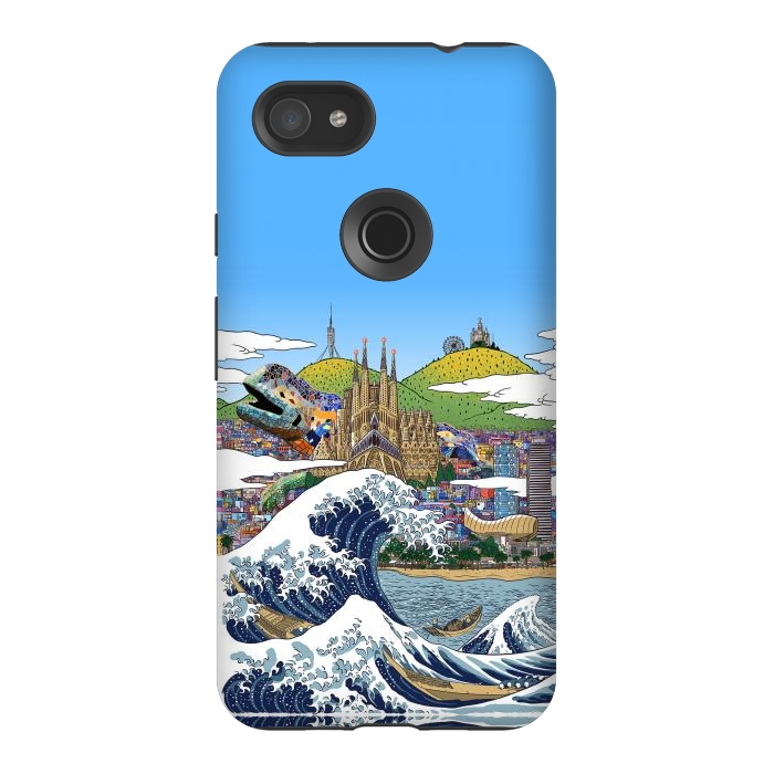 Pixel 3AXL StrongFit The great wave in Barcelona by Alberto