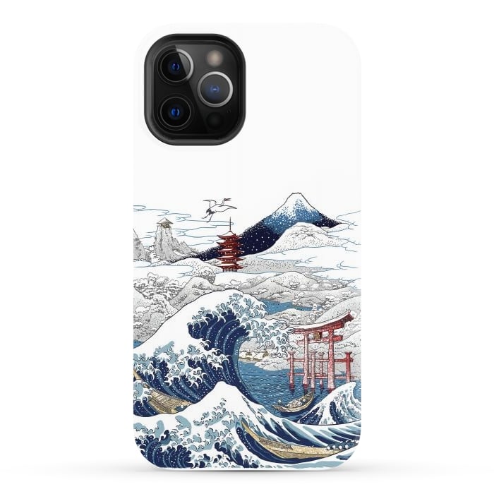 iPhone 12 Pro StrongFit Winter wave in japan by Alberto
