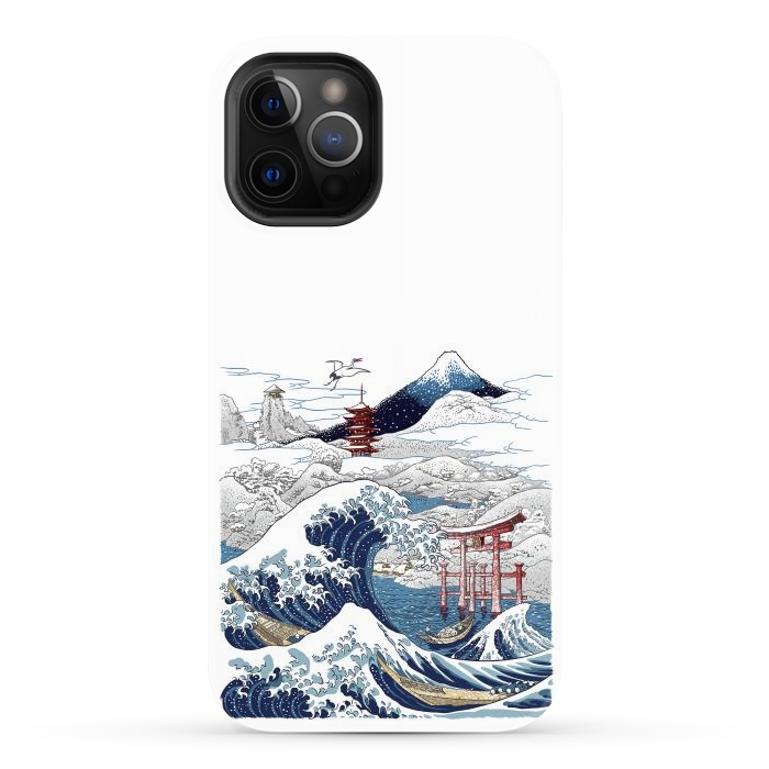 iPhone 12 Pro Max StrongFit Winter wave in japan by Alberto
