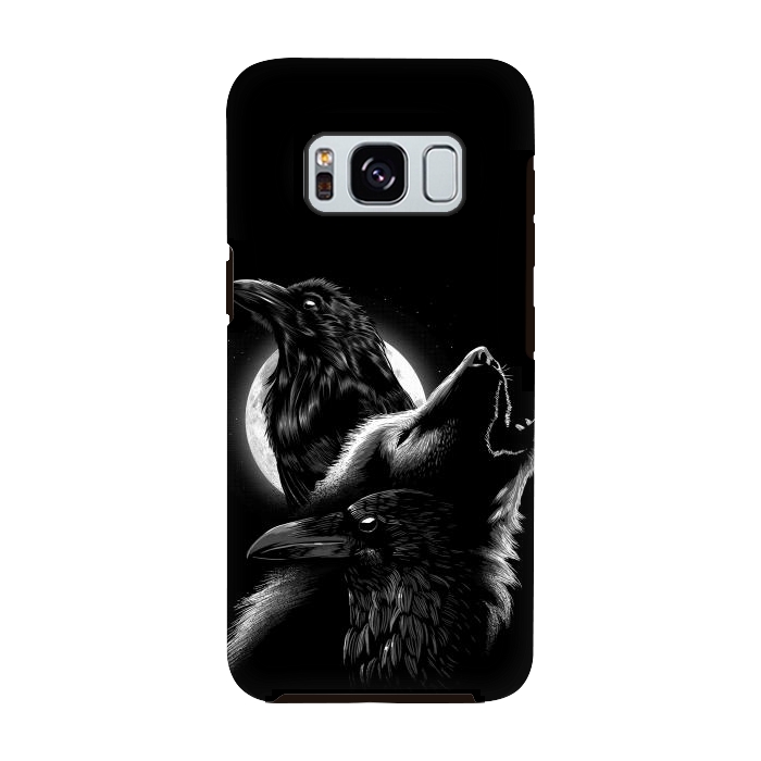 Galaxy S8 StrongFit Wolf crow by Alberto