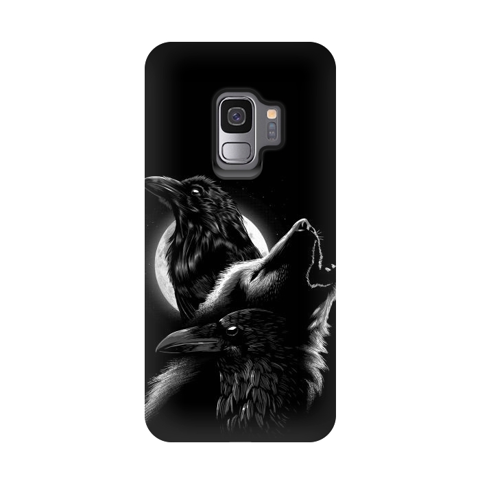 Galaxy S9 StrongFit Wolf crow by Alberto