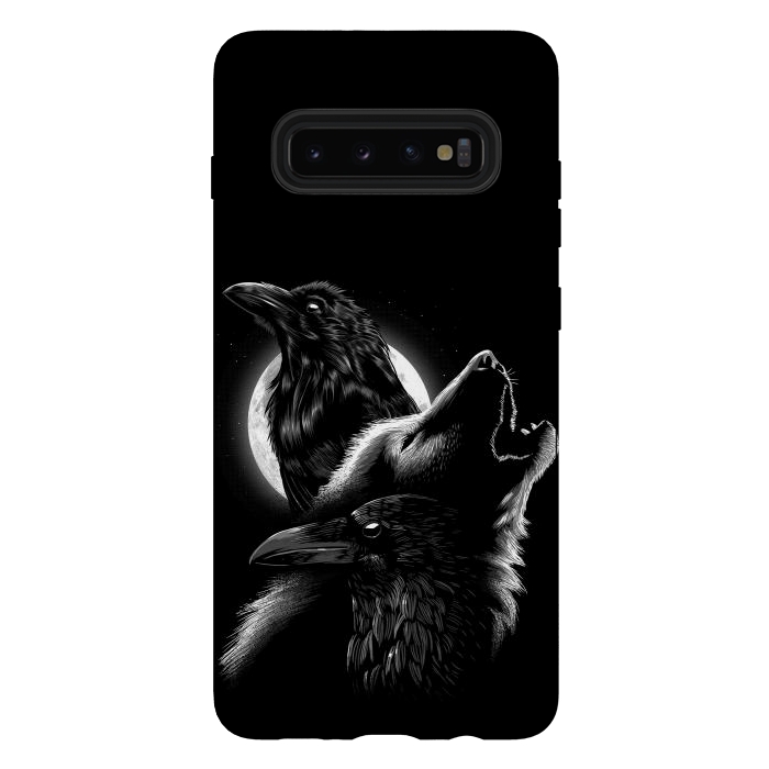 Galaxy S10 plus StrongFit Wolf crow by Alberto