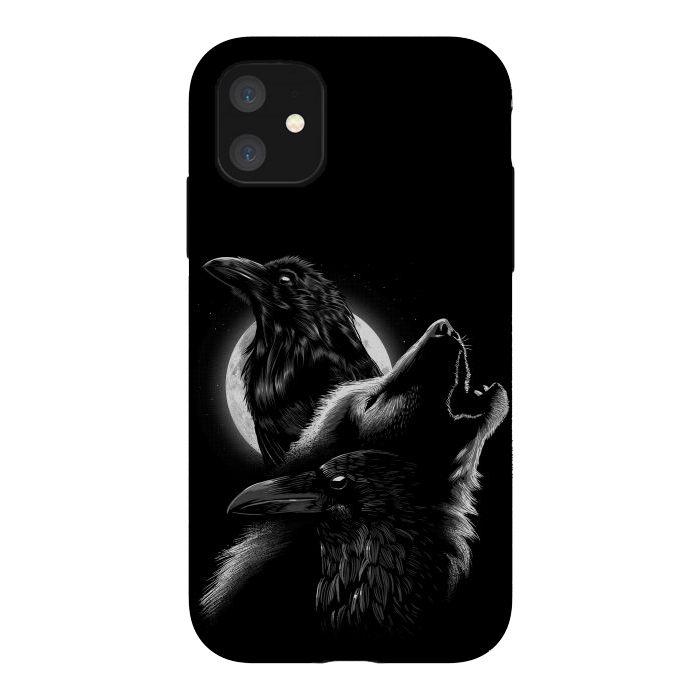 iPhone 11 StrongFit Wolf crow by Alberto
