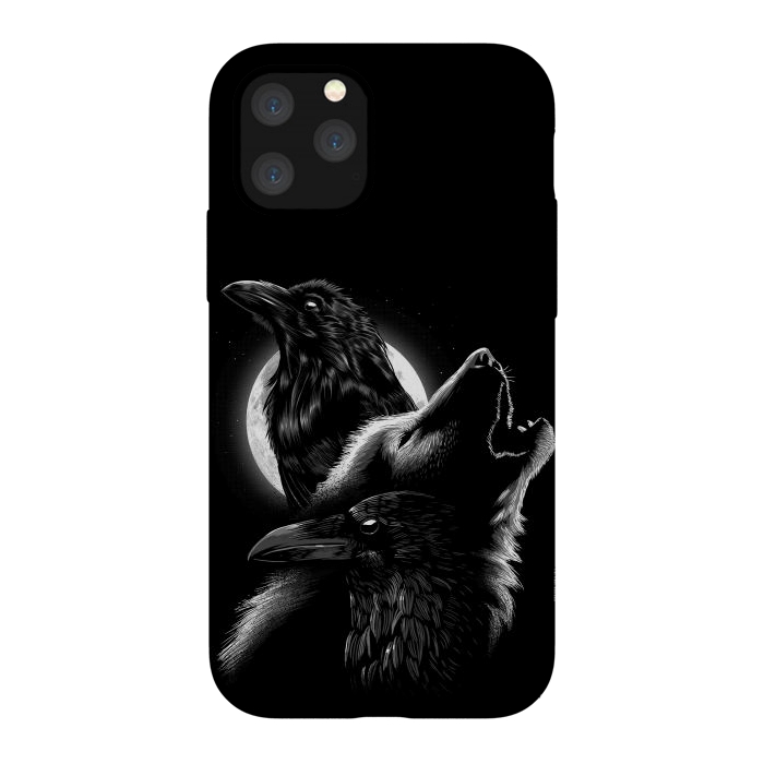 iPhone 11 Pro StrongFit Wolf crow by Alberto