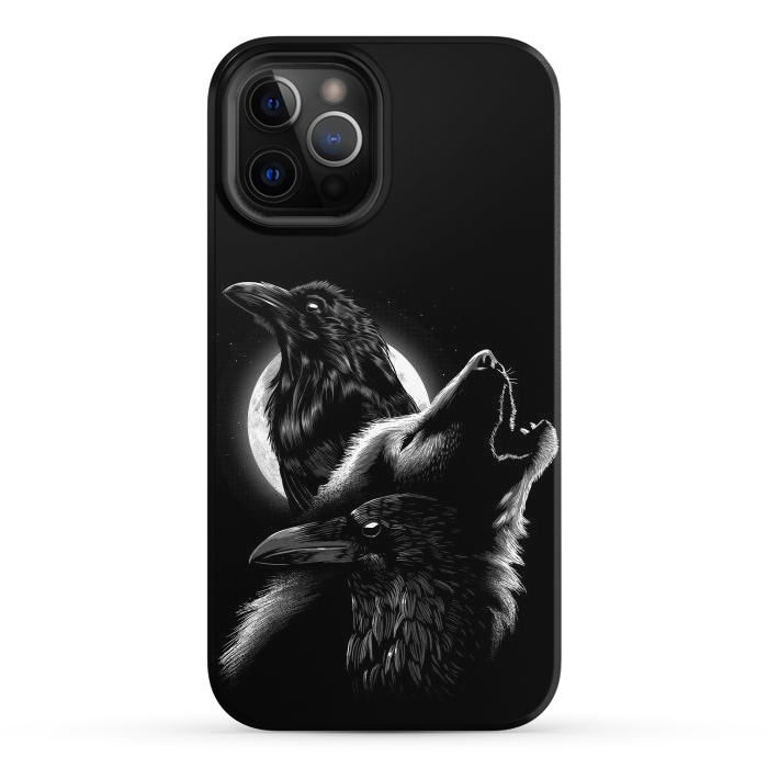 iPhone 12 Pro StrongFit Wolf crow by Alberto