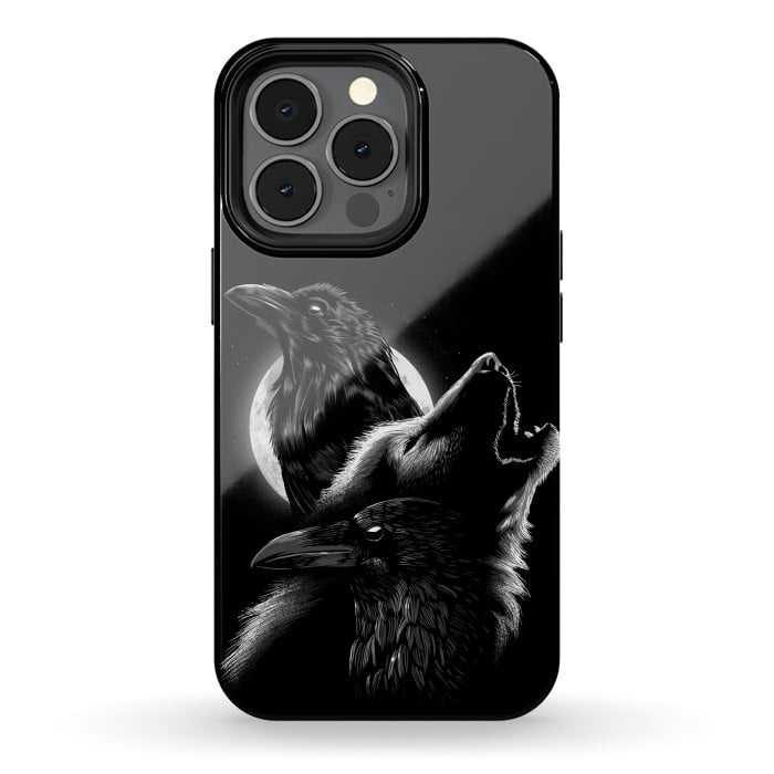 iPhone 13 pro StrongFit Wolf crow por Alberto