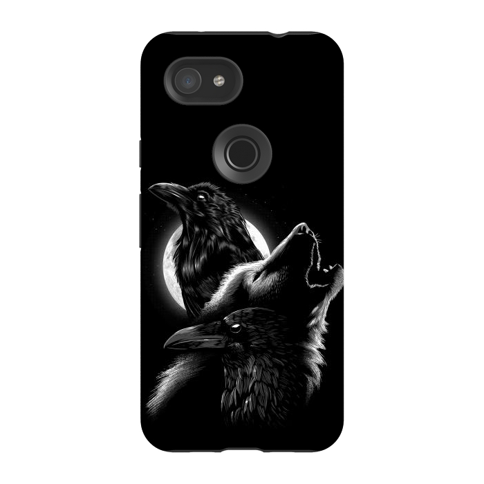 Pixel 3A StrongFit Wolf crow by Alberto