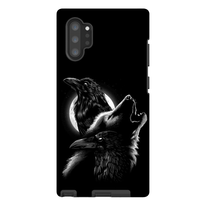 Galaxy Note 10 plus StrongFit Wolf crow by Alberto