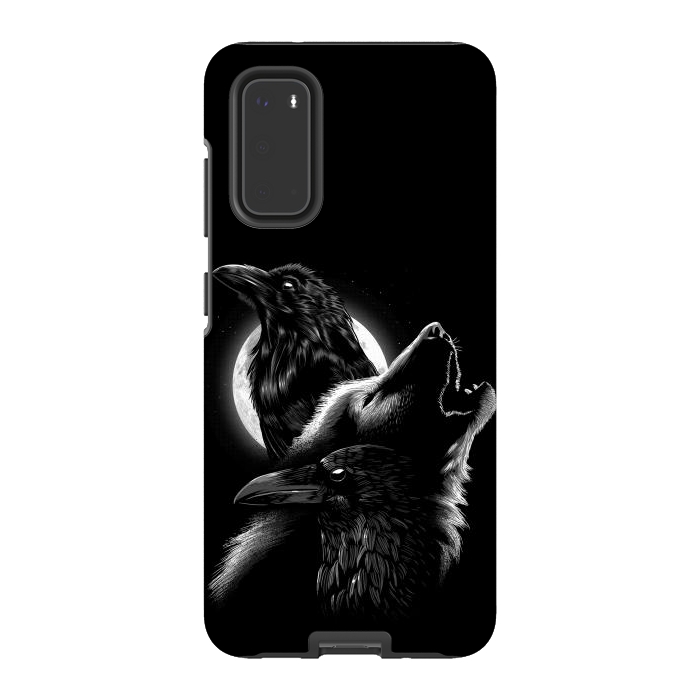 Galaxy S20 StrongFit Wolf crow by Alberto