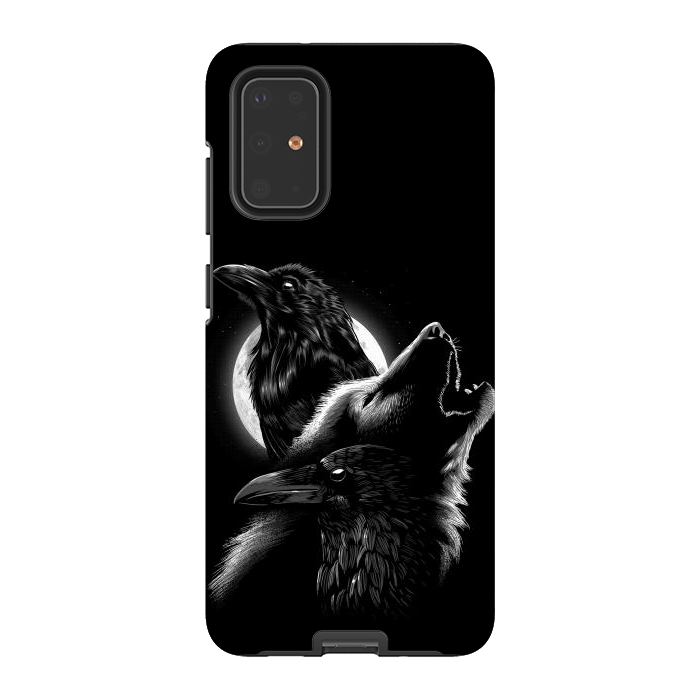 Galaxy S20 Plus StrongFit Wolf crow by Alberto