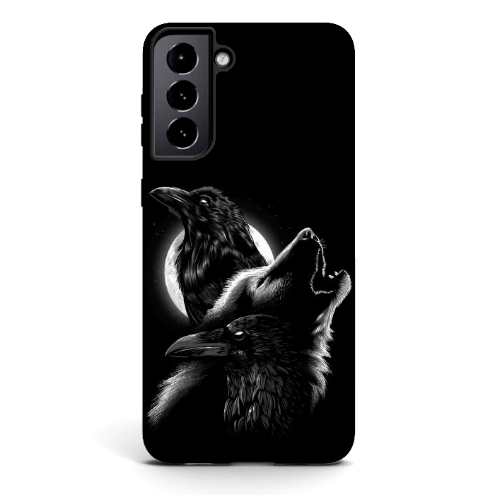 Galaxy S21 plus StrongFit Wolf crow by Alberto