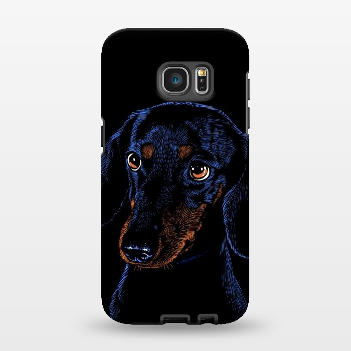 Galaxy S7 EDGE StrongFit Dachshund puppies dog by Alberto