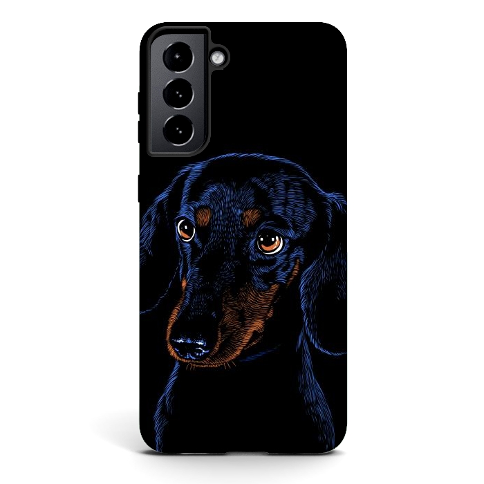 Galaxy S21 plus StrongFit Dachshund puppies dog by Alberto