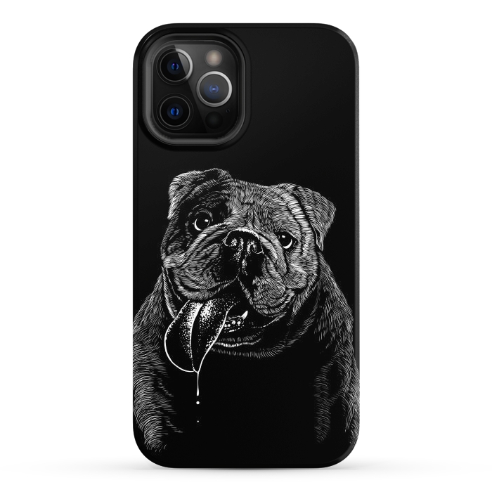 iPhone 12 Pro Max StrongFit Bulldog dog by Alberto