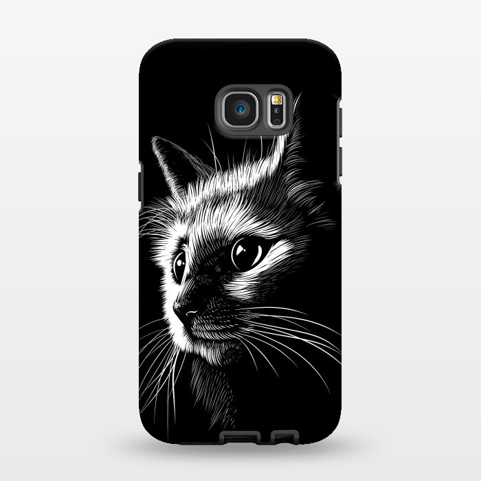 Galaxy S7 EDGE StrongFit Cat in the shadows by Alberto