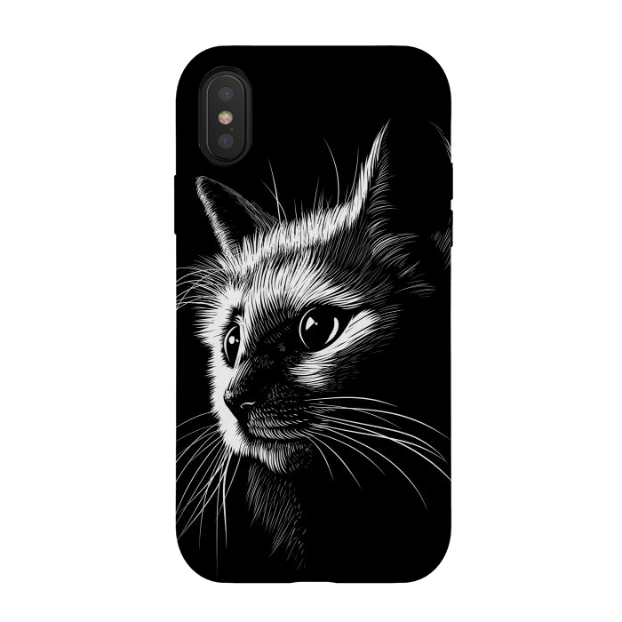 iPhone Xs / X StrongFit Cat in the shadows by Alberto