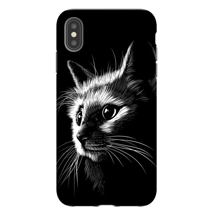 iPhone Xs Max StrongFit Cat in the shadows by Alberto