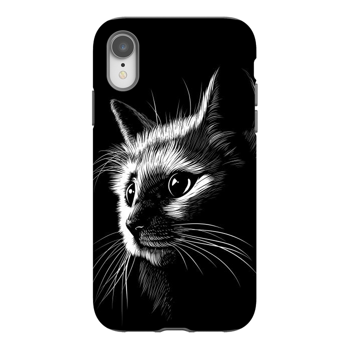 iPhone Xr StrongFit Cat in the shadows by Alberto