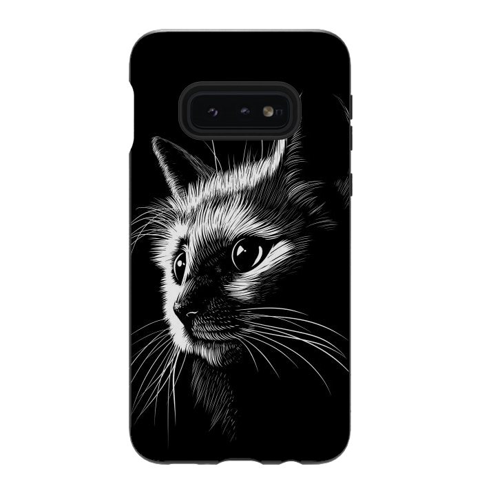 Galaxy S10e StrongFit Cat in the shadows by Alberto