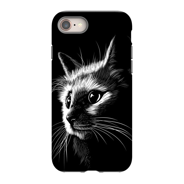 iPhone SE StrongFit Cat in the shadows by Alberto