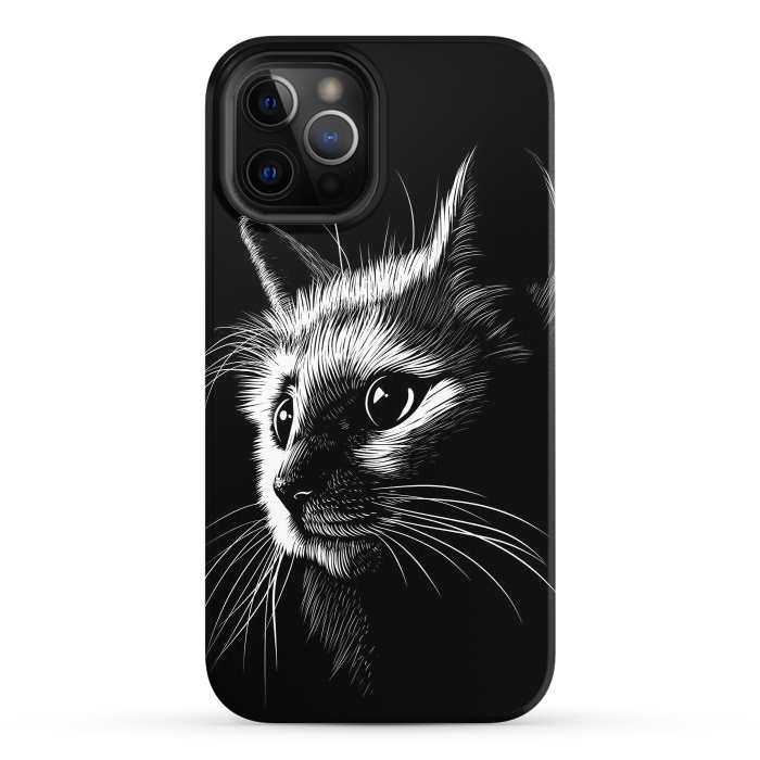 iPhone 12 Pro StrongFit Cat in the shadows by Alberto