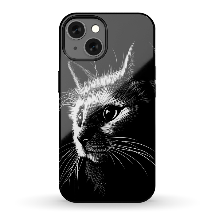 iPhone 13 StrongFit Cat in the shadows by Alberto