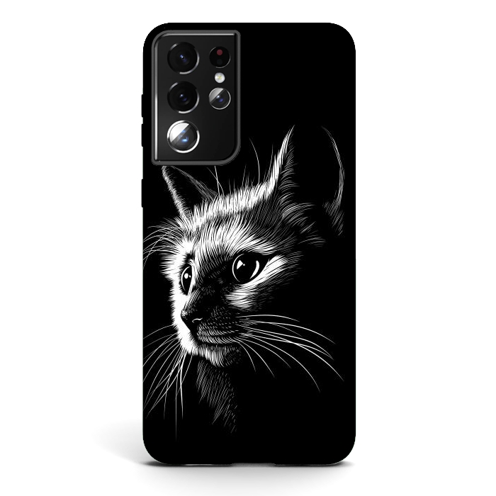 Galaxy S21 ultra StrongFit Cat in the shadows by Alberto