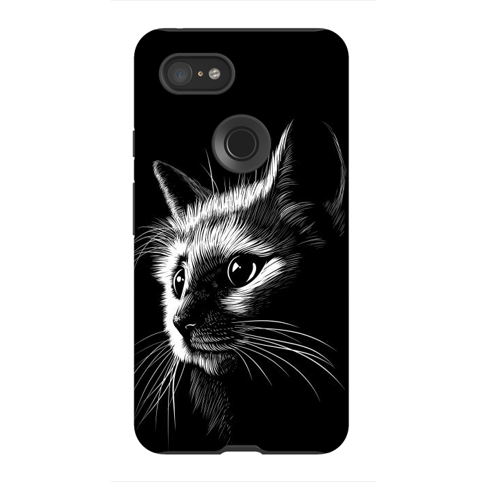 Pixel 3XL StrongFit Cat in the shadows by Alberto
