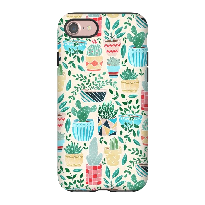 iPhone 7 StrongFit Fun Cacti in Pots by Tangerine-Tane