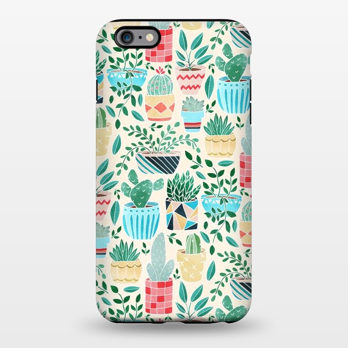 iPhone 6/6s plus StrongFit Fun Cacti in Pots by Tangerine-Tane