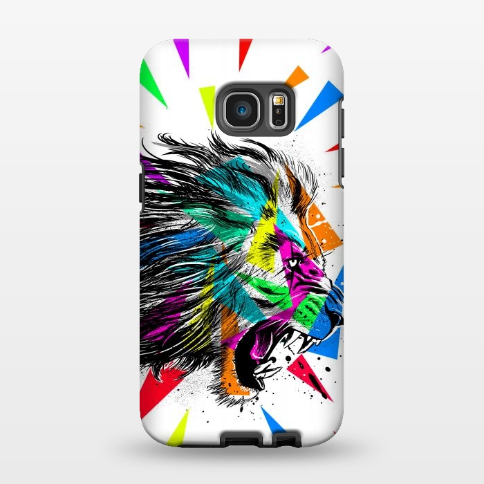Galaxy S7 EDGE StrongFit Sketch lion triangle by Alberto