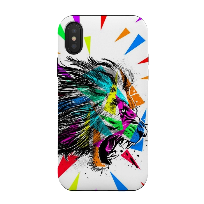 iPhone Xs / X StrongFit Sketch lion triangle by Alberto