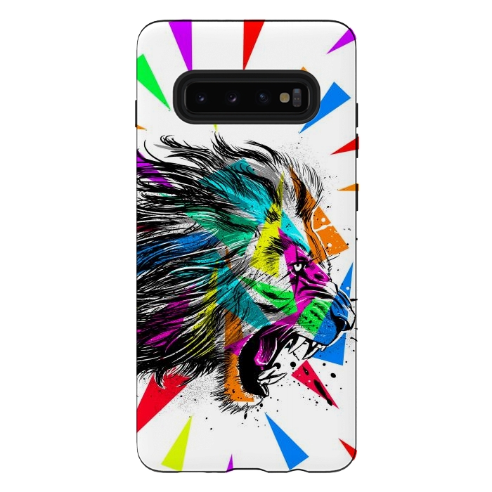 Galaxy S10 plus StrongFit Sketch lion triangle by Alberto