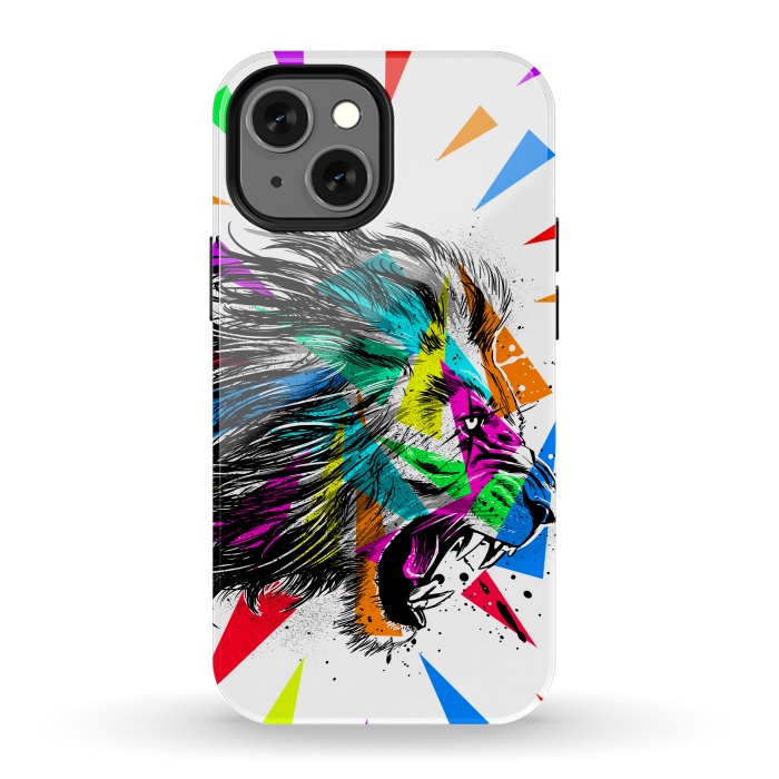 iPhone 13 mini StrongFit Sketch lion triangle by Alberto