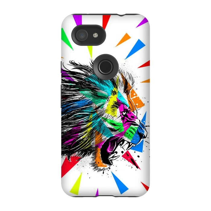 Pixel 3A StrongFit Sketch lion triangle by Alberto