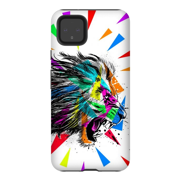 Pixel 4XL StrongFit Sketch lion triangle by Alberto