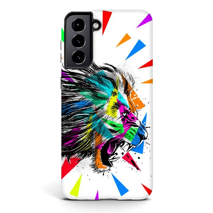 Galaxy S21 plus StrongFit Sketch lion triangle by Alberto