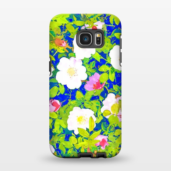 Galaxy S7 EDGE StrongFit Pop Flowers by Uma Prabhakar Gokhale