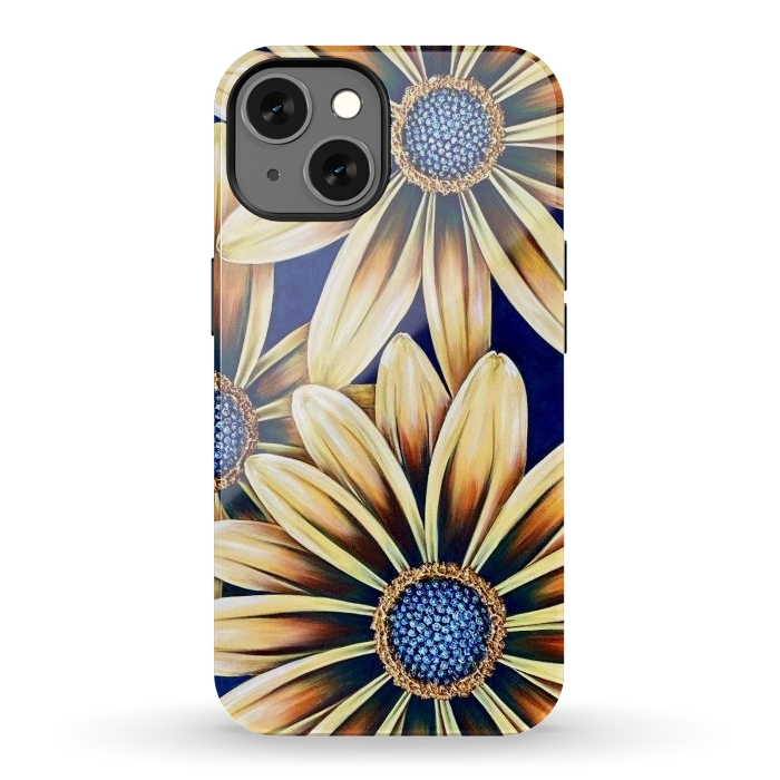 iPhone 13 StrongFit Happy Daisies por Denise Cassidy Wood