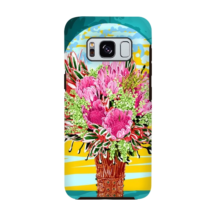 Galaxy S8 StrongFit The Good Vibes Flower Pot by Uma Prabhakar Gokhale