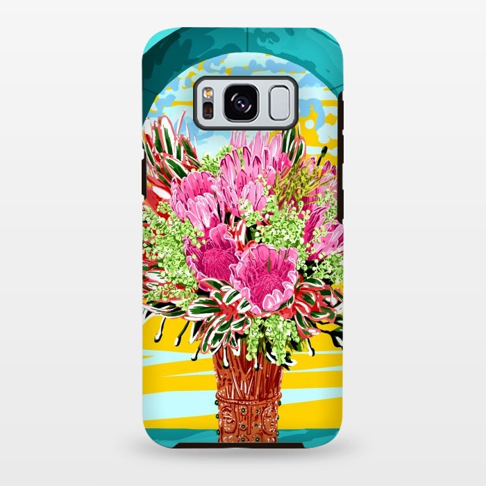Galaxy S8 plus StrongFit The Good Vibes Flower Pot by Uma Prabhakar Gokhale