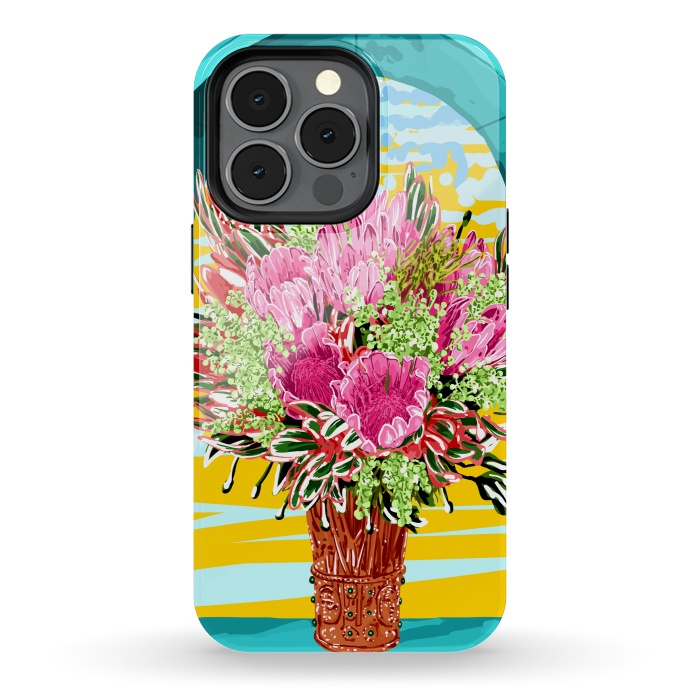 iPhone 13 pro StrongFit The Good Vibes Flower Pot by Uma Prabhakar Gokhale