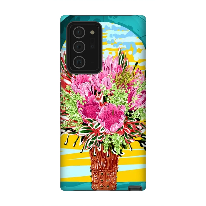 Galaxy Note 20 Ultra StrongFit The Good Vibes Flower Pot by Uma Prabhakar Gokhale