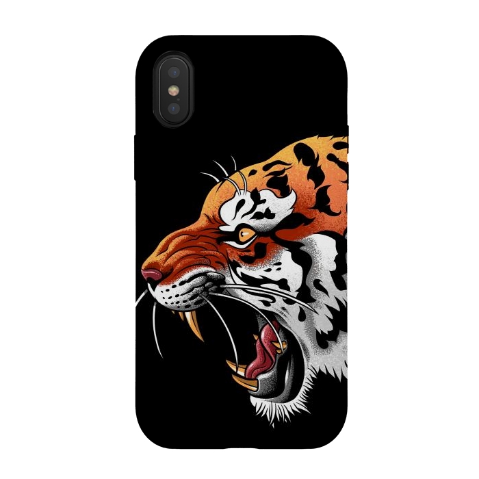 iPhone Xs / X StrongFit Tiger tattoo attack by Alberto