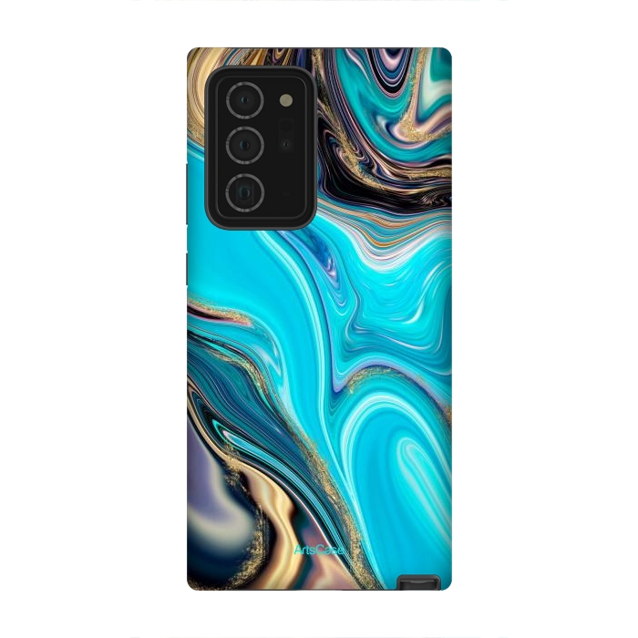 Galaxy Note 20 Ultra StrongFit Indigo wave pattern by ArtsCase